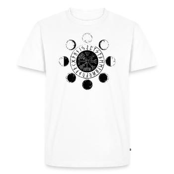 Moons & Runes - Men's Premium Organic T-Shirt - white - Front - Nico (187cm)