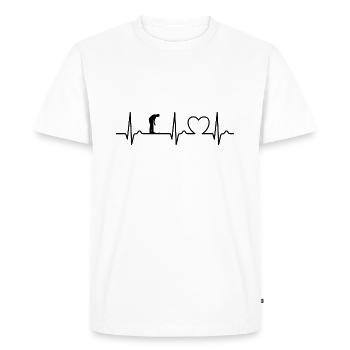 Golf - -Golf - Hole Golf - Heart Curve - T-shirt Premium bio Homme - blanc - Devant - Nico (187cm)