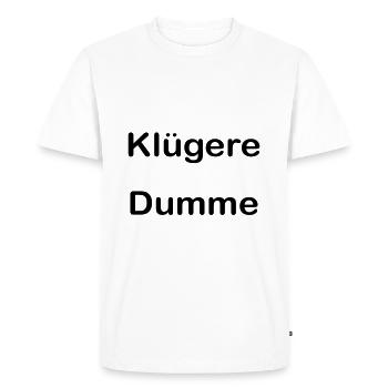 Le plus intelligent cède - T-shirt Premium bio Homme - blanc - Devant - Nico (187cm)