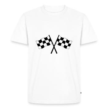 Symbole de drapeaux - T-shirt Premium bio Homme - blanc - Devant - Nico (187cm)