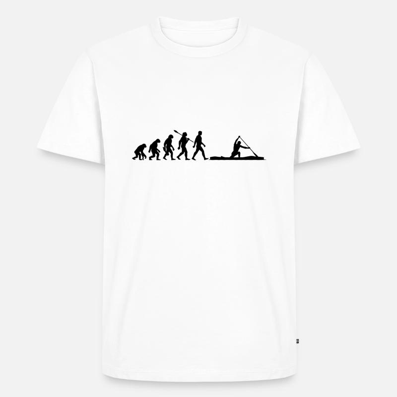 Evolution - Canadier - Kanusport - Wettkampf - Männer Premium Bio T-Shirt - Weiß
