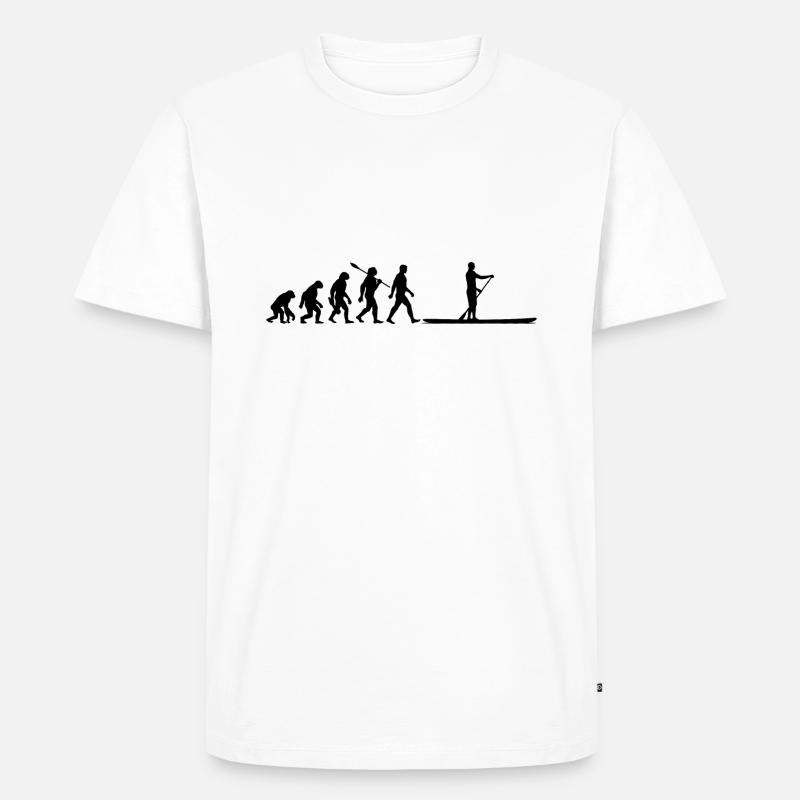 Evolution - SUP - Stand up paddeln - Männer Premium Bio T-Shirt - Weiß