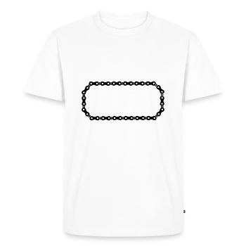 Vélo symbole personnalisation de la chaîne de vélo - T-shirt Premium bio Homme - blanc - Devant - Nico (187cm)