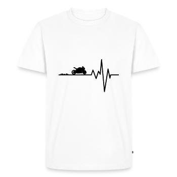 True passion for a hobby motorcycle ride! - Men's Premium Organic T-Shirt - white - Front - Nico (187cm)