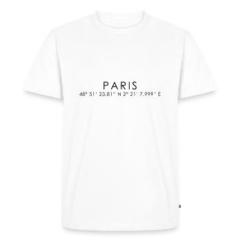 PARIS - T-shirt Premium bio Homme - blanc - Devant - Nico (187cm)