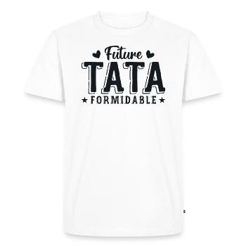 Future Tata Formidable - T-shirt Premium bio Homme - blanc - Devant - Nico (187cm)