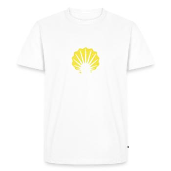 Buen Camino de Santiago de Compostela Jakobsweg - T-shirt Premium bio Homme - blanc - Devant - Nico (187cm)