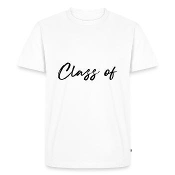 Class of Customizable Degree - Men's Premium Organic T-Shirt - white - Front - Nico (187cm)