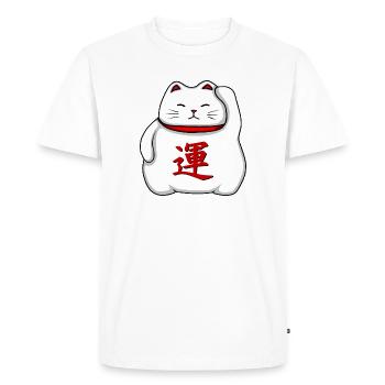 Maneki neko- - T-shirt Premium bio Homme - blanc - Devant - Nico (187cm)