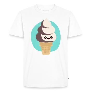 douce glace douce d’été Kawaii - T-shirt Premium bio Homme - blanc - Devant - Nico (187cm)