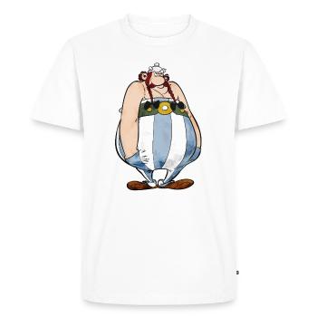 Obelix Sulking - Men's Premium Organic T-Shirt - white - Front - Nico (187cm)
