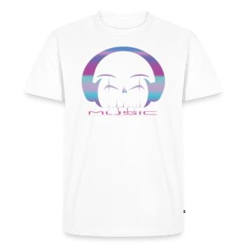 Casque de musique coloré - T-shirt Premium bio Homme - blanc - Devant - Nico (187cm)