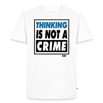 Penser n’est pas encore un crime - T-shirt Premium bio Homme - blanc - Devant - Nico (187cm)