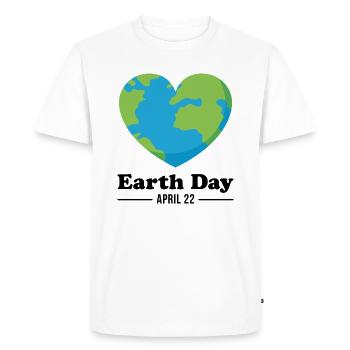 Jour de la Terre 22 avril - T-shirt Premium bio Homme - blanc - Devant - Nico (187cm)