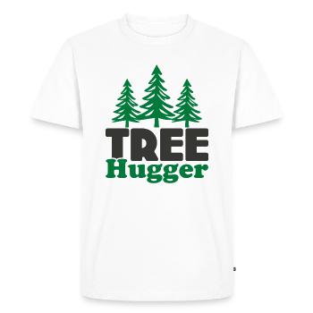 Câlin d’arbre - T-shirt Premium bio Homme - blanc - Devant - Nico (187cm)