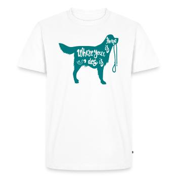 home is dog - Men's Premium Organic T-Shirt - white - Front - Nico (187cm)