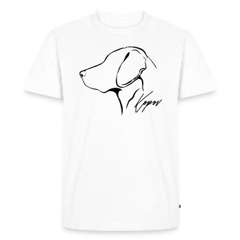Slovensky KOPOV Profile Dogs Dog Wilsigns - Men's Premium Organic T-Shirt - white - Front - Nico (187cm)