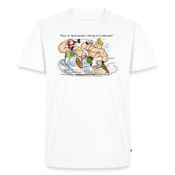 Asterix & Obelix - Pain is temporary - Men's Premium Organic T-Shirt - white - Front - Nico (187cm)