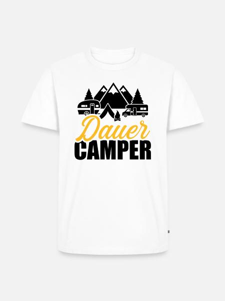 Camping - Männer Premium Bio T-Shirt - Weiß