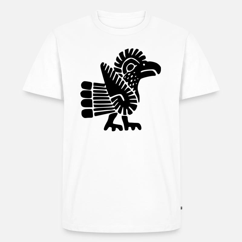 Vogel Maya - Männer Premium Bio T-Shirt - Weiß