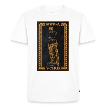 Vénus Déesse de l’Amour et de la Beauté Grec M - T-shirt Premium bio Homme - blanc - Devant - Nico (187cm)