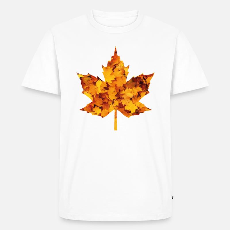 Feuille d’érable - T-shirt Premium bio Homme - blanc