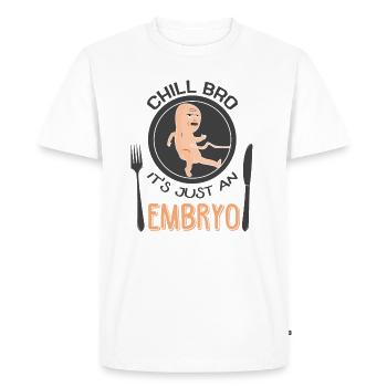 Humour noir provocateur - T-shirt Premium bio Homme - blanc - Devant - Nico (187cm)