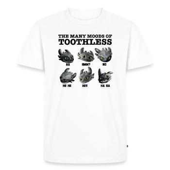 Dragons Les Humeurs De Krokmou - T-shirt Premium bio Homme - blanc - Devant - Nico (187cm)
