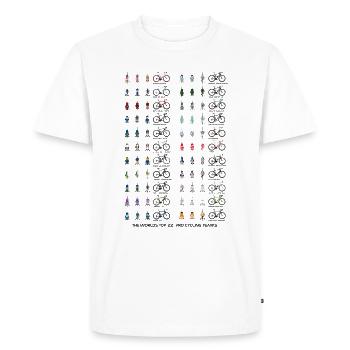Pro Cycling Teams - T-shirt Premium bio Homme - blanc - Devant - Nico (187cm)