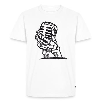 microphone - Men's Premium Organic T-Shirt - white - Front - Nico (187cm)