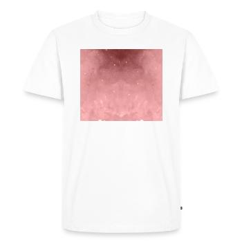 Aquarelle couleur saumon rose - T-shirt Premium bio Homme - blanc - Devant - Nico (187cm)