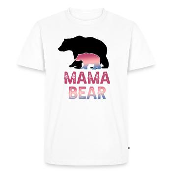 Mama Bear - Men's Premium Organic T-Shirt - white - Front - Nico (187cm)