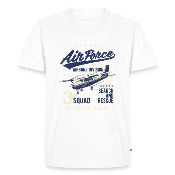Air Force Air Force Aircraft Squad Crew - Men's Premium Organic T-Shirt - white - Front - Nico (187cm)