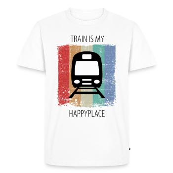 Train Railway Railroad Worker Trains Train Driver - Men's Premium Organic T-Shirt - white - Front - Nico (187cm)