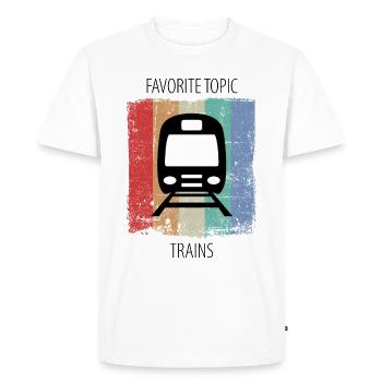 Train Railway Railroad Worker Trains Train Driver - Men's Premium Organic T-Shirt - white - Front - Nico (187cm)