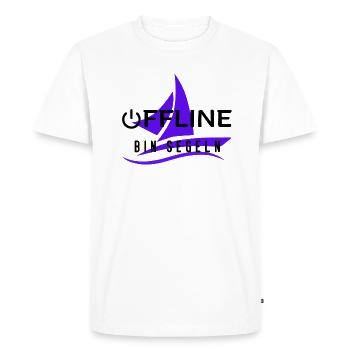offline, am sailing/ sailor / sailboat - Men's Premium Organic T-Shirt - white - Front - Nico (187cm)