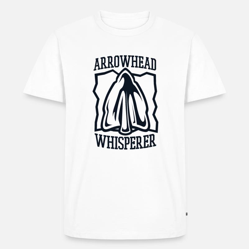Arrowhead Whisperer Arrowhead Hunter Pfeilspitzen - Männer Premium Bio T-Shirt - Weiß
