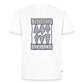 Let's Go To The Point Arrowhead Hunter - Men's Premium Organic T-Shirt - white - Front - Nico (187cm)