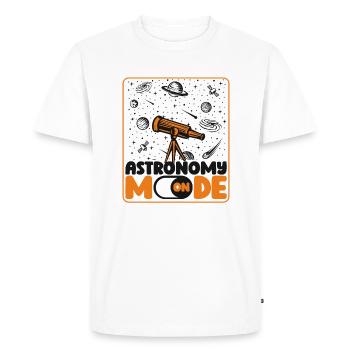 Astronomy Mode On Astronomy Photographer Cosmologist - Men's Premium Organic T-Shirt - white - Front - Nico (187cm)