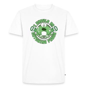 Je devrais attraper des grenouilles crapaud têtard - T-shirt Premium bio Homme - blanc - Devant - Nico (187cm)