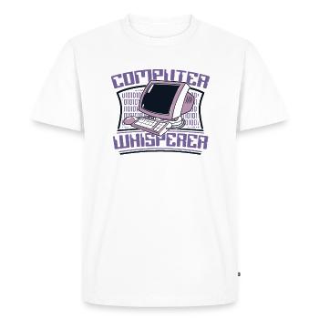 Computer Whisperer Admin Administrateur des opérations informatiques - T-shirt Premium bio Homme - blanc - Devant - Nico (187cm)