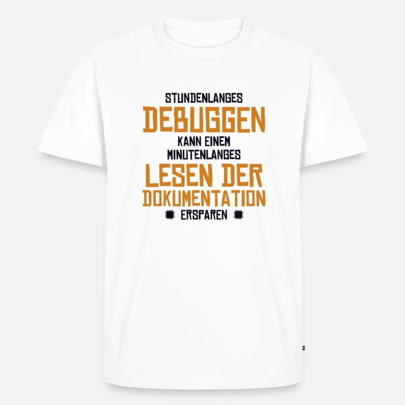 Stundenlanges Debuggen Softwareingenieur Coder - Männer Premium Bio T-Shirt - Weiß