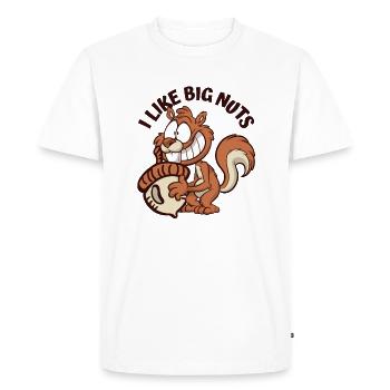 I Like Big Nuts Grey Squirrel Squirrel Squirrel - Men's Premium Organic T-Shirt - white - Front - Nico (187cm)
