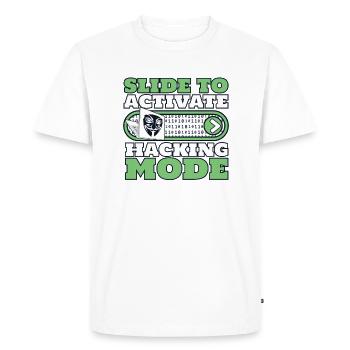 Faites glisser pour activer le renifleur de phishing en mode piratage - T-shirt Premium bio Homme - blanc - Devant - Nico (187cm)