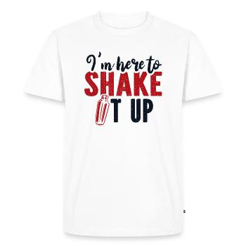 I'm Here To Shake It Up Bartender Mixologist - Men's Premium Organic T-Shirt - white - Front - Nico (187cm)