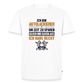 Autolackierer hat immer Recht Automotive Vehicle - T-shirt Premium bio Homme - blanc - Devant - Nico (187cm)