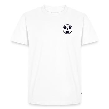Énergie nucléaire Logo Emblème Énergie Uranium Nucléaire - T-shirt Premium bio Homme - blanc - Devant - Nico (187cm)