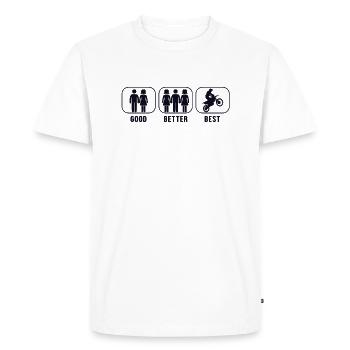 Bon Meilleur Meilleur Motocross Racing Supermoto - T-shirt Premium bio Homme - blanc - Devant - Nico (187cm)