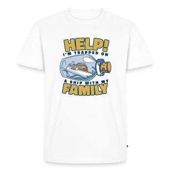 I'm Trapped On A Ship With My Family Cruise - Men's Premium Organic T-Shirt - white - Front - Nico (187cm)