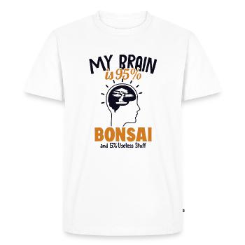 My Brain is 95% Bonsai Penjing Indoor Bonsai - Men's Premium Organic T-Shirt - white - Front - Nico (187cm)